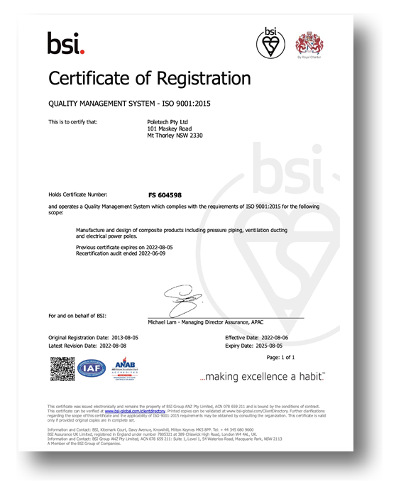 IOS 9001 Certificate