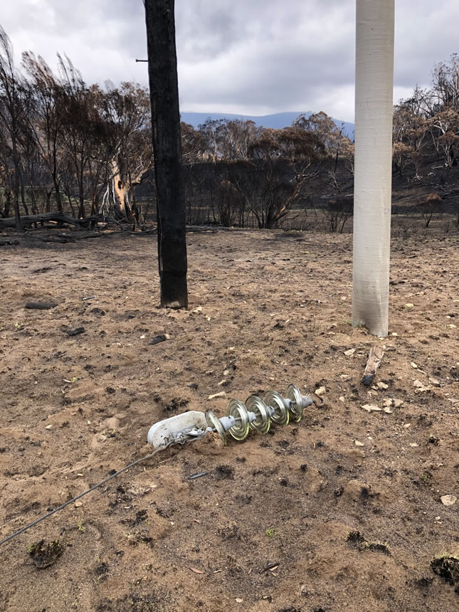 Poletech FIRE Resistant Composite Power Poles replaced Wood Power Poles damaged during the 2020 fires in Australia..