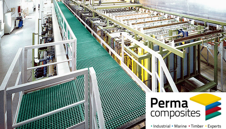 Poletech is a distributor of Permacomposities Fibreglass Anti Slip Grating